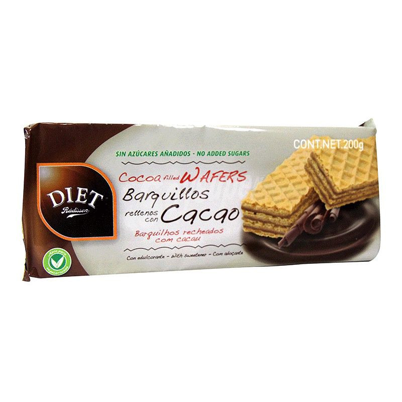 BARQUILLOS RELLENOS CACAO D.R. 200g